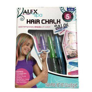 Halloween Costume Hair Alex Spa Hair Chalk Pens 5 colors for dry hair Washable